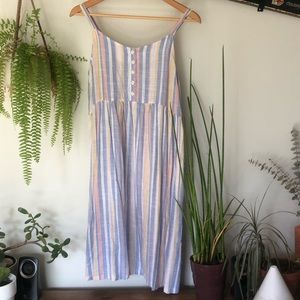 NWOT Linen blend midi dress